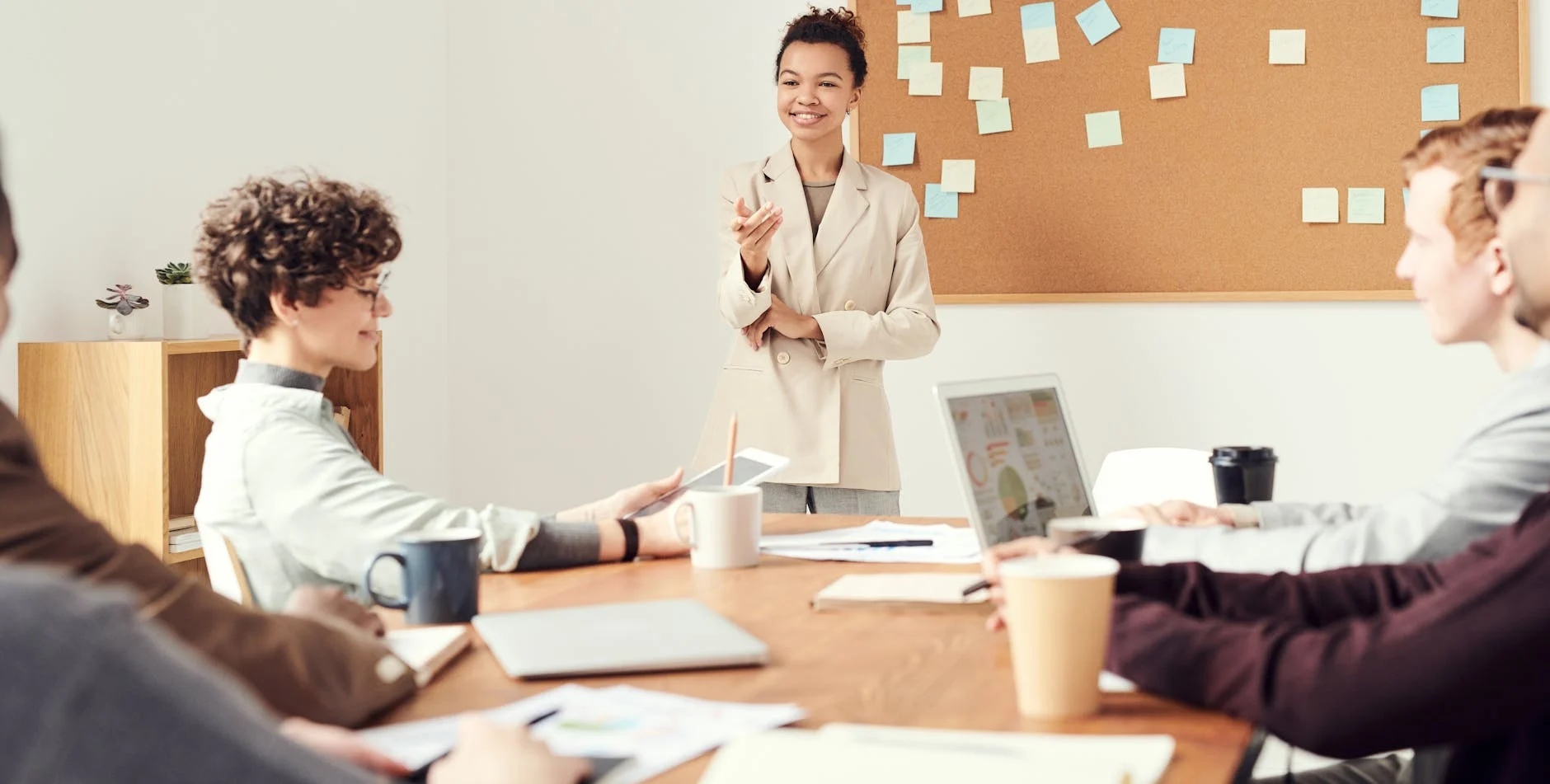 Group of people in business meeting at conference table